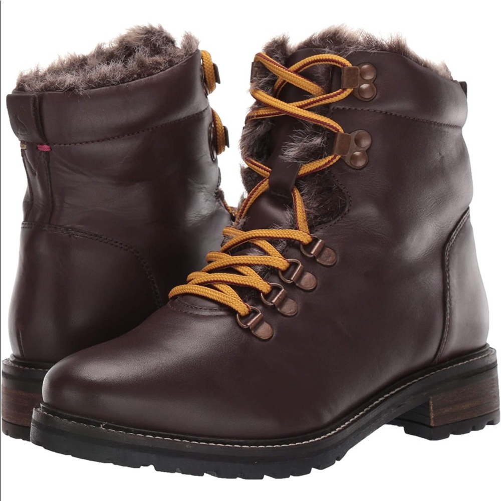 Joules Women's Ashwood Fashion Hiker Boot in chestnut size 10